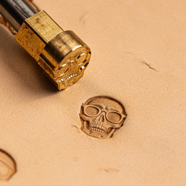 Skull Leather Stamp – Glasses