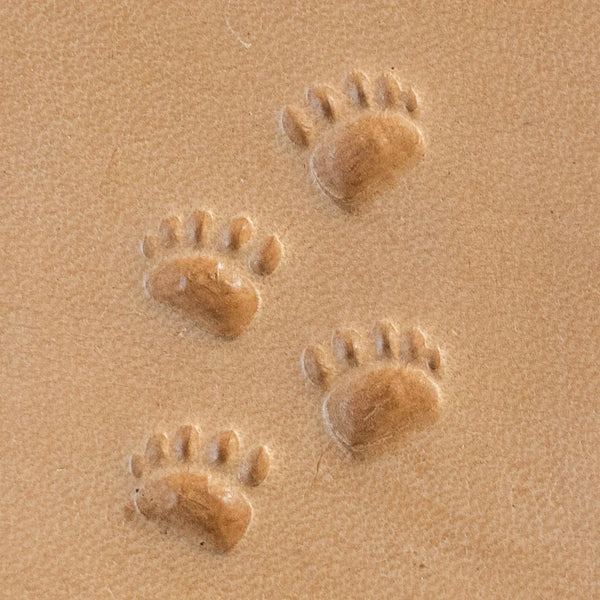 Paw Leather Stamp – Bear Tracks