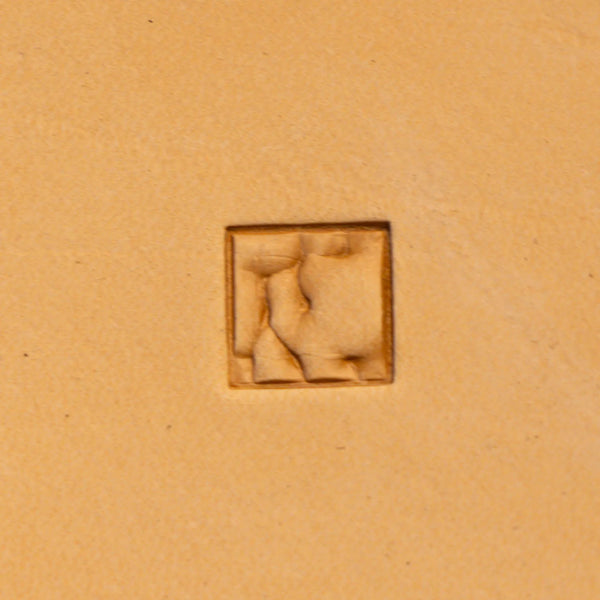 Geometric Leather Stamp – Abstract Square