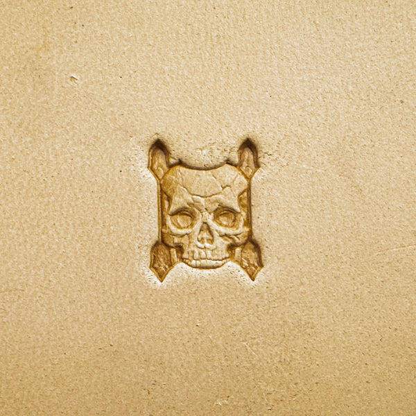 Skull Leather Stamp – Crossbones