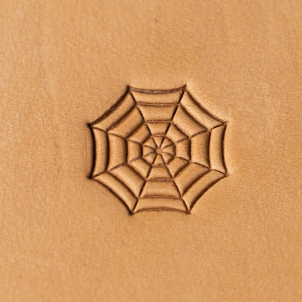 Geometric Leather Stamp – Spider Web