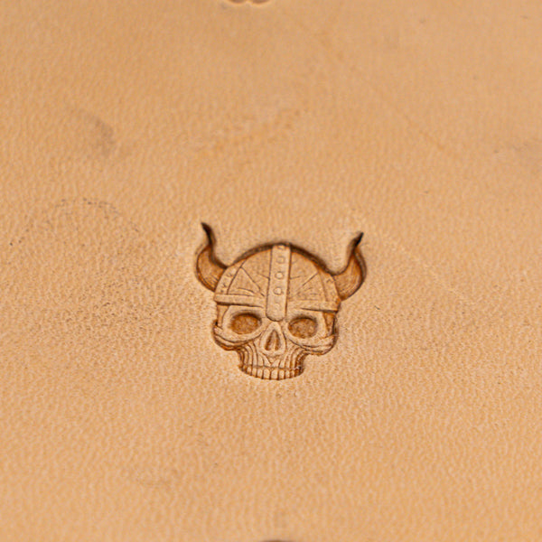 Skull Leather Stamp – Viking Helmet