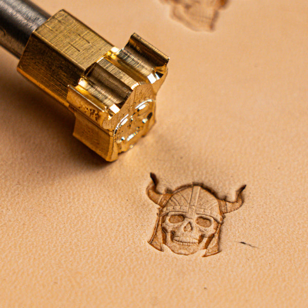 Skull Leather Stamp – Viking Helmet