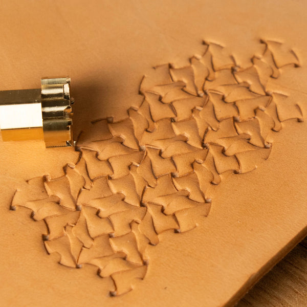 Geometric Leather Stamp – Interlocking Shapes