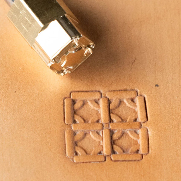 Geometric Leather Stamp – Interlocking Squares