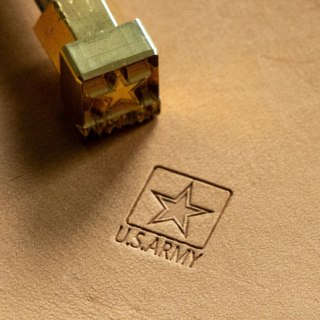 LT810 Geometric Leather Stamping Tool for Professional Crafters – US Army Badge Geometric 13x15mm (1/2" x 7/12")