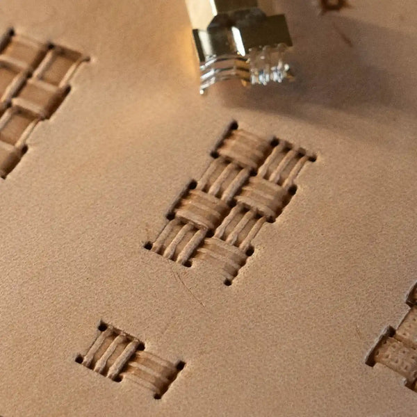 Basket Weave Leather Stamp