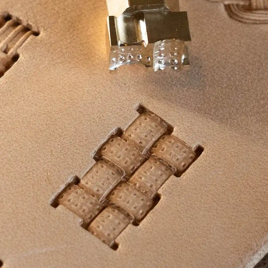 Basket Weave Leather Stamp – Classic Style