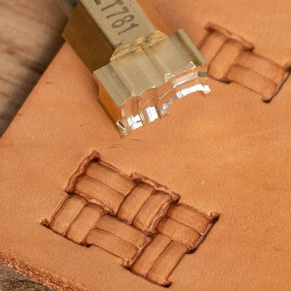 LT781 Basket Weave Leather Stamping Tool for Professional Crafters – 14x8mm (5/9" x 5/16")